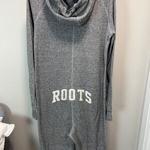 55. Roots Gray Hooded Onesie. PTP 20.